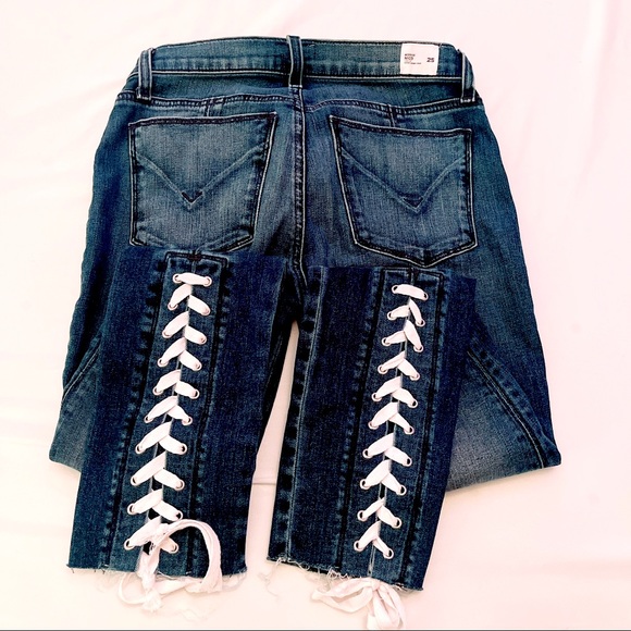 Hudson Midrise Nico Laxe Up Super Skinny Crop Ankle Jeans in size 25 - Picture 3 of 7